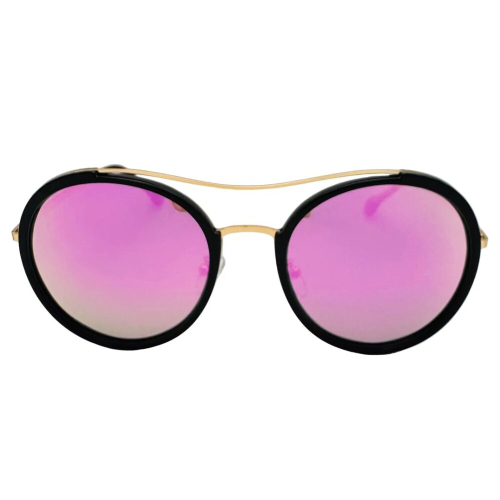 7030 | Pink Mirror Polarized Circle Sunglasses